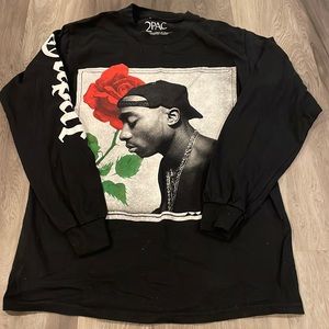 Tupac Long-sleeve T-shirt Size S/M